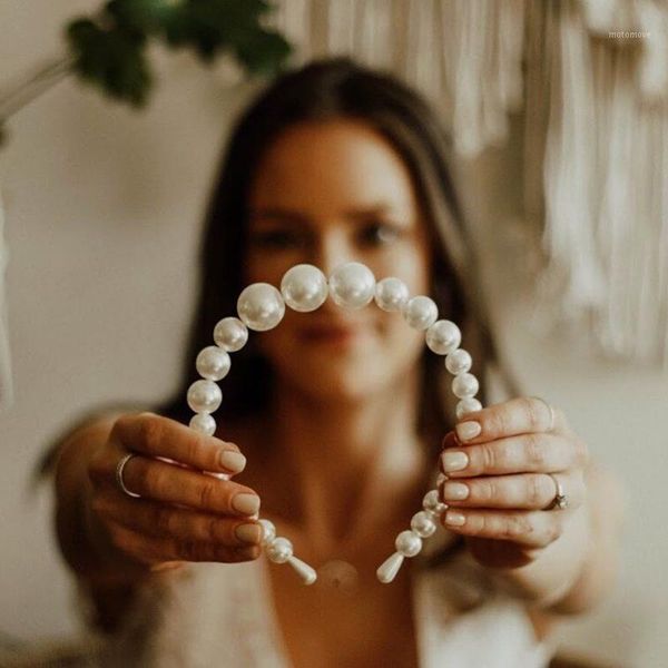 

hair clips & barrettes dvacaman simulated pearl headband for women wedding bridal girl hairband lady party hairwear accessories jewelry whol, Golden;silver