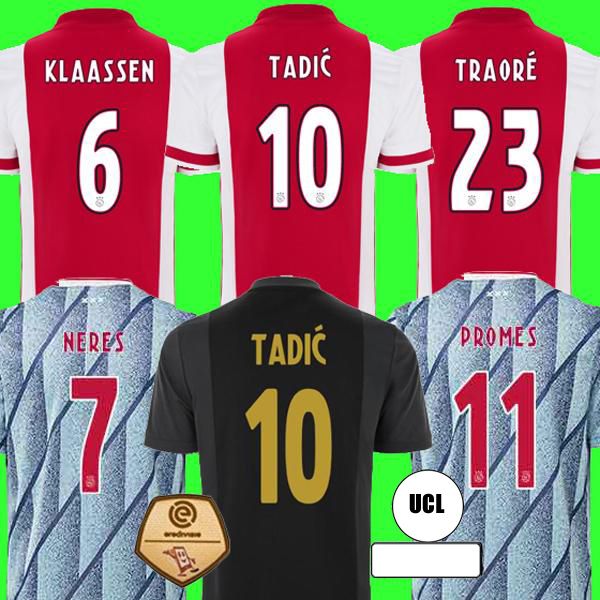 

cps- 20 21 ajax amsterdam футбол джерси 2020 2021 tadic klaassen traore proпы neres cruyff мужчины детский комплект футбольная рубашка унифо, Black;yellow