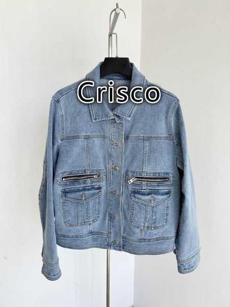 

women jacket denim embroidered cotton jacket, Black;brown