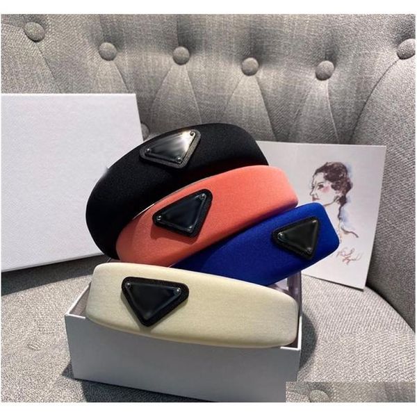 

tide brand headbands women designer headbands fashion sports wide brim hair band with box hair accessories 6wwsz, Silver
