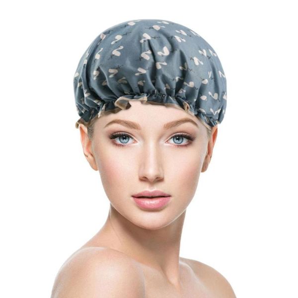 

2pcs cap bathroom bath caps elastic band waterproof shower caps kitchen oil-proof cap bathroom accessories
