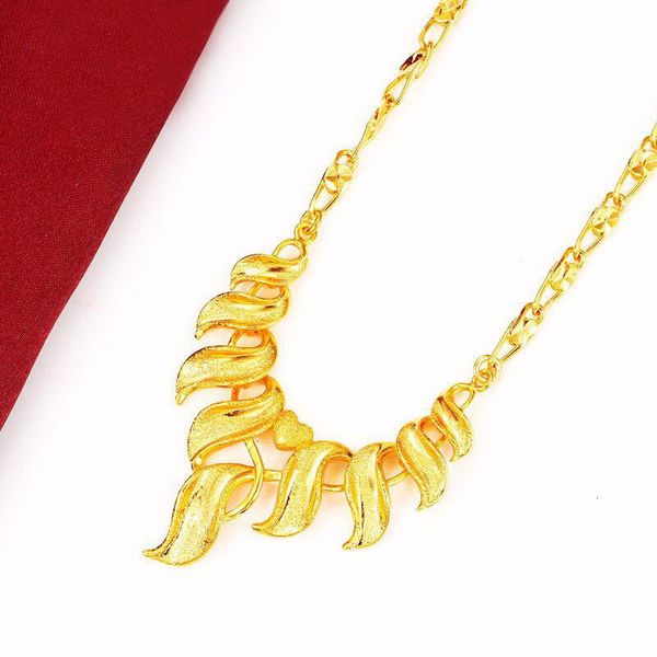 

factoryea2zjewelry pendant for (268n) luxurious necklaces bridal women wedding 24 k pure gold color good quality