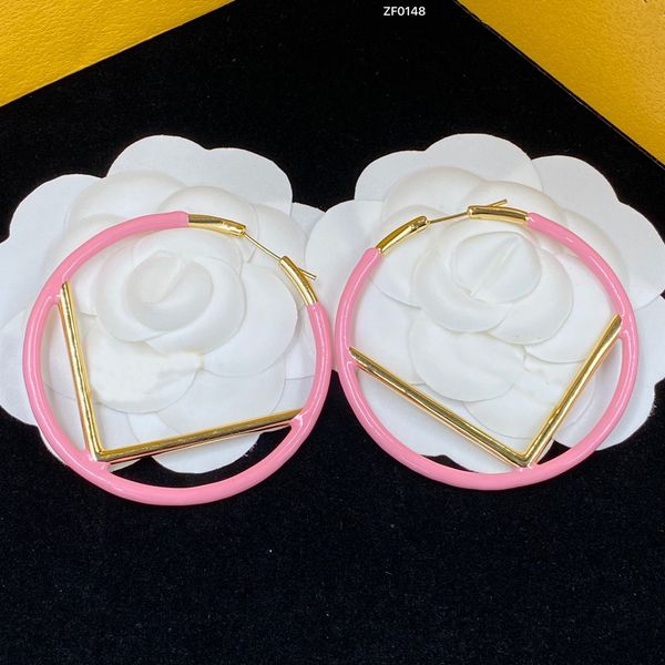

women hoops earrings designer fashion womens big circle letters f earring jewelry luxurys hoop earrings stud earring box new 21122305r, Golden;silver