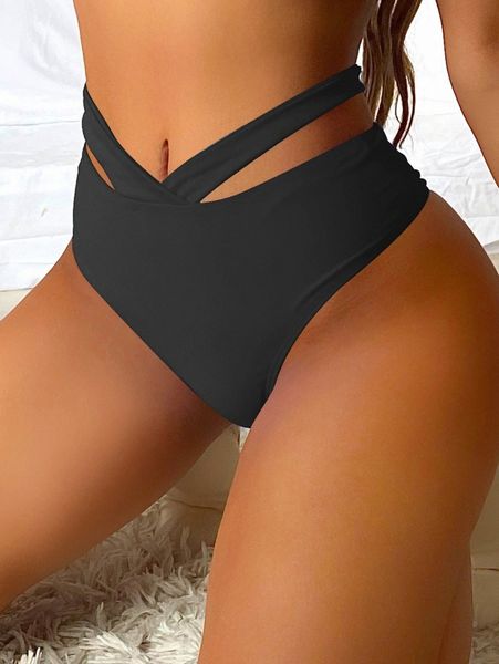 

cut out bikini panty t7w3#, White;black