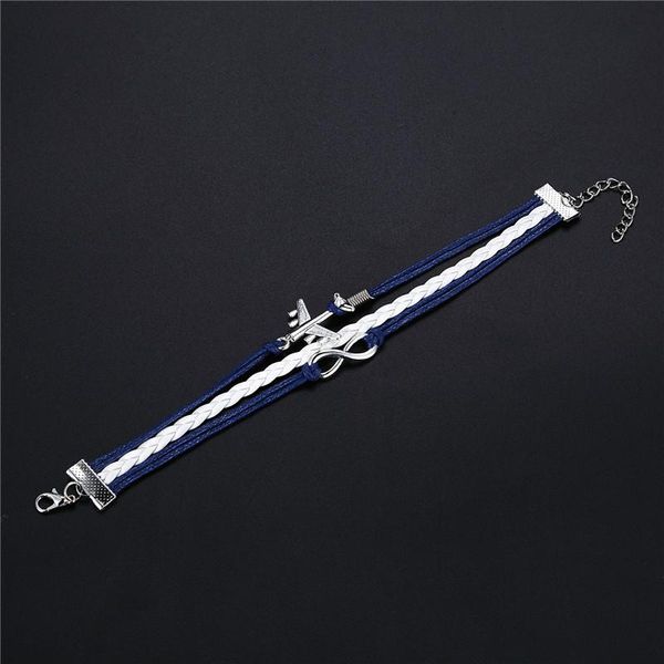 

урожай мечта самолет многослойной кожаный браслет мужчины женщины мода плетены ручной работы веревочки браслеты браслеты мужской подарок jel