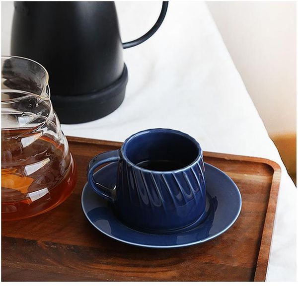 

220ml high-grade ceramic coffee cups coffee cup set simple european style mug cappuccino flower cu bbyftq