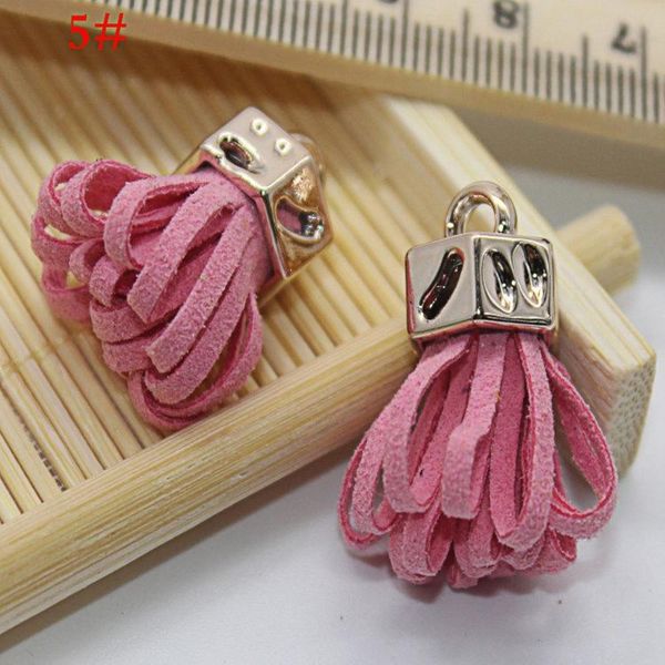 

10pcs lot 25mm vintage leather suede tassel pendant for diy craft jewelry findings earrings accessories keychain ornaments h jllctk