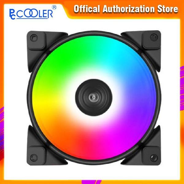 

pccooler 1 pcs haoyue 12cm frgb computer case fan multiple lighting modes for water cooling exhaust cpu fan1