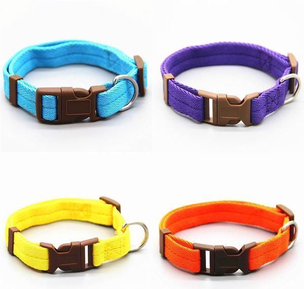 

pet dog collar classic solid basic polyester nylon dog collar with quick snap buckle, optional collar pul jlljpx jhhome