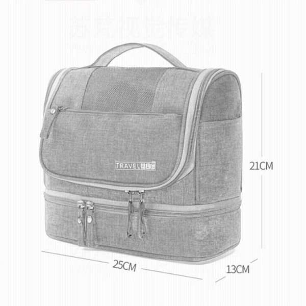 

july's song dry and wet separation travel organizer waterproof wash large capacity cosmetic nylon make up bag y200714, Blue;pink