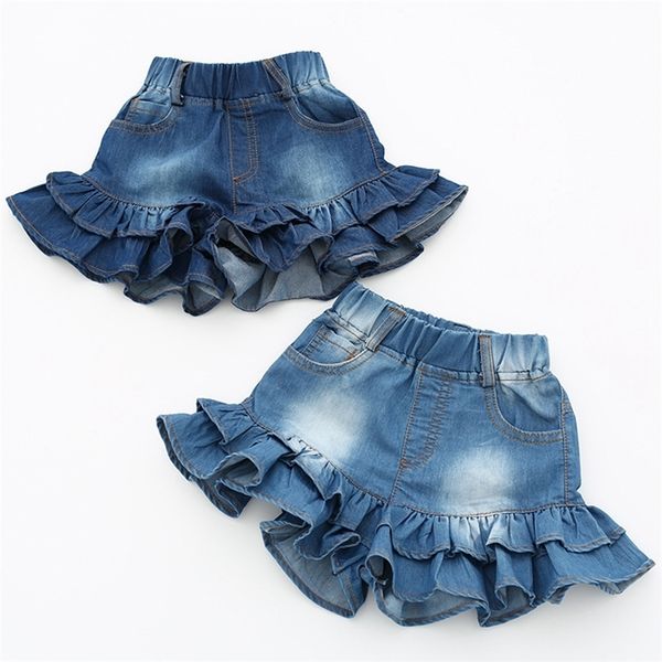 

chumhey 3-8t baby girls shorts summer soft denim short pants girl embroidery animal jeans kids clothes toldder clothing y200409, Blue