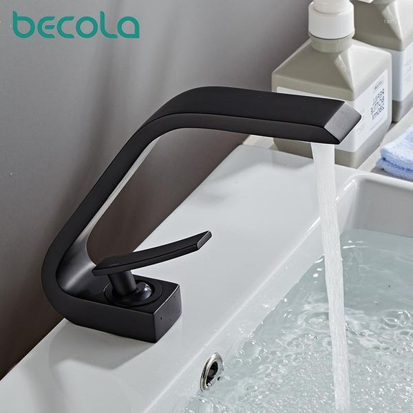 

becola modern fashion brass basin faucet black bathroom copper basin faucet cold tap water mixers single handle tap1