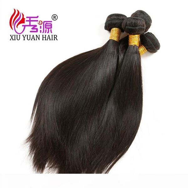

cuticle aligned peruvian straight virgin remy human hair bundles peruvian straight virgin human hair extensions xiuyuanhair, Black
