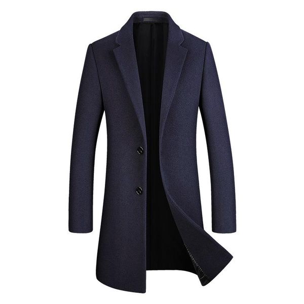 

winter new wool coat, korean version slim wool coat, men's long wind coat man, Black