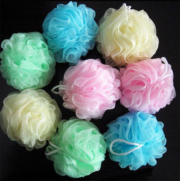 

ball wholesale new selling large mesh sponge flower bath brushes scrubbers u0533