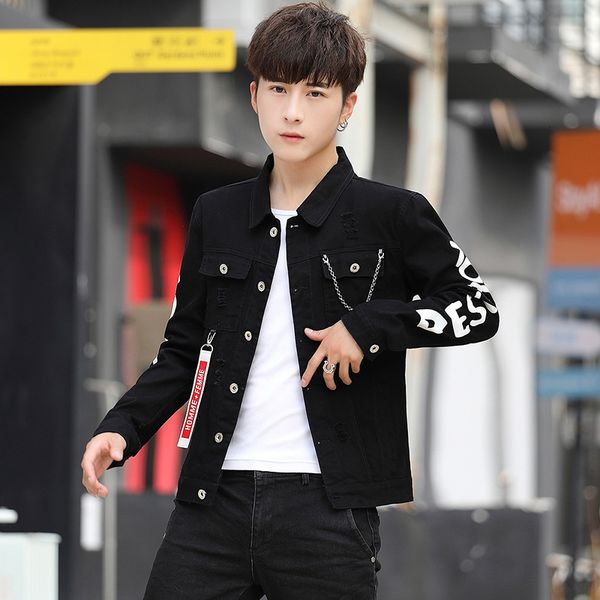 

trend cool casual new youth men's slim fit korean jacket fashion, Black;brown