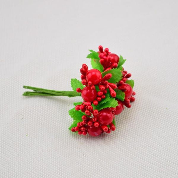 

10pcs pearl stamen artificial flower for wedding decoration diy wreath christmas gift box flowers scrapbooking fake flowers f wmtttf