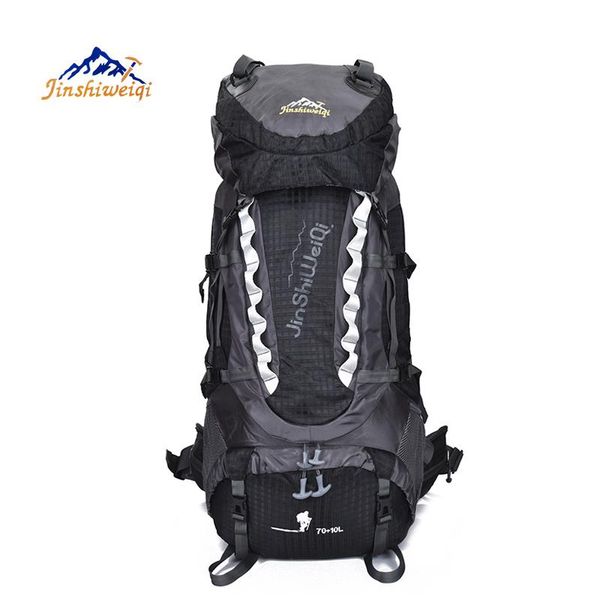 

outdoor bags camping hiking bag climbing backpacks waterproof nylon travel sport mountaineering zipper backpack 80l