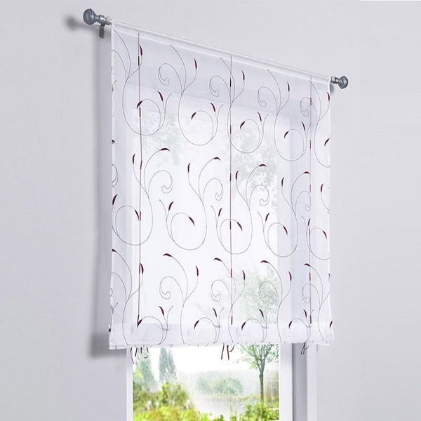 

1 шт. вышивка римская занавес новый высококачественный полиэстер вуаль лента занавес европейский стиль шторы для отель гостиная wmtyen