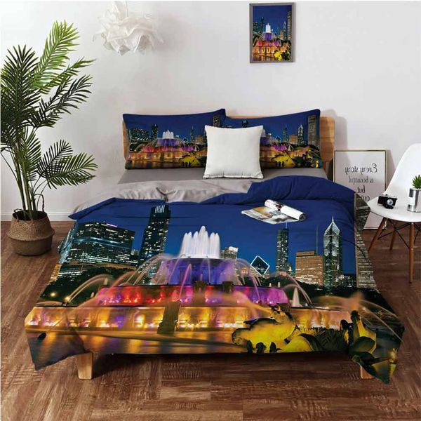 

ориентир фонтана buckingham в центре грантового парка яркий набор nightbedding 3-х частей