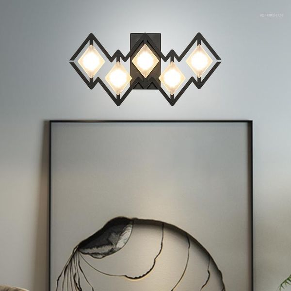 

artpad industrial vintage wall lights for home living room indoor lighting led black white metal applique murale 3200k1