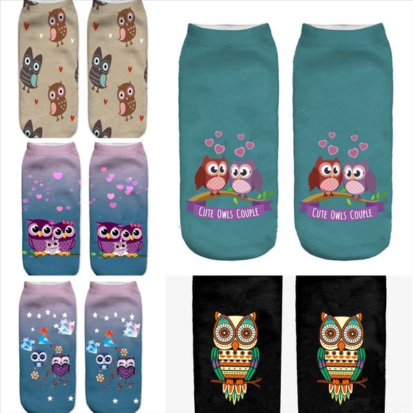 

rq4vz new milk animal print ice sock socks marseille cream cotton stock s socks women men owl in, Black