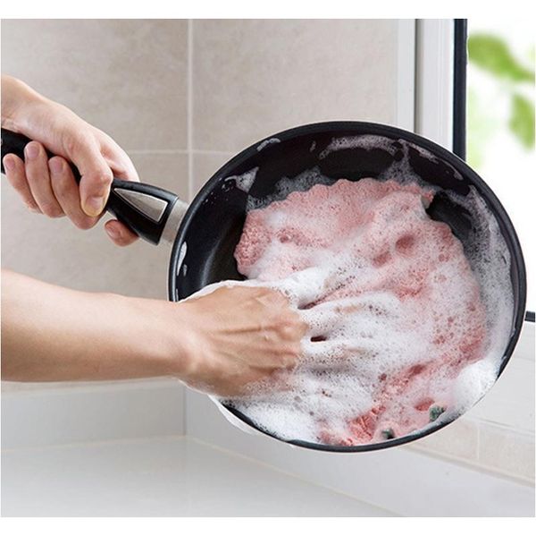 

kitchen cleaning wiping rags dish cleaning cloths water absorption anti-grease dish cloth microfiber color wash jllxsh lucky2005