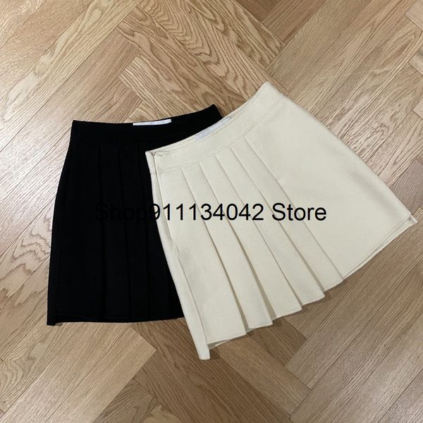 

2020 new ladies fashion solid color wool skirt 1026 y1214, Black