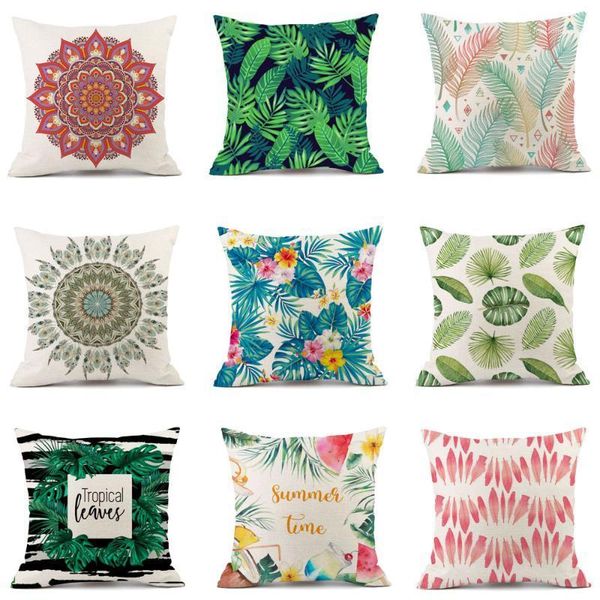

green vegetation "pillowcase cotton and linen pillow cushion printing decoration car pillowcase ddd501