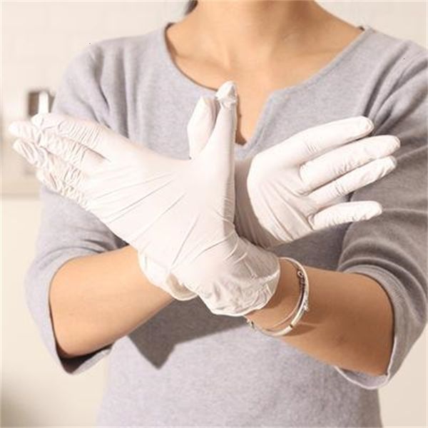 

test 2020 check send food rubber grade thick disposable nitrile gloves powder acid and alkali corro