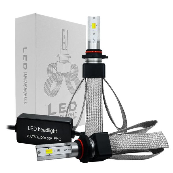 

t9 9-36v h1 car led headlight bulbs conversion kit copper heat dissipation double-sided 12 led chips white yellow warm white three light