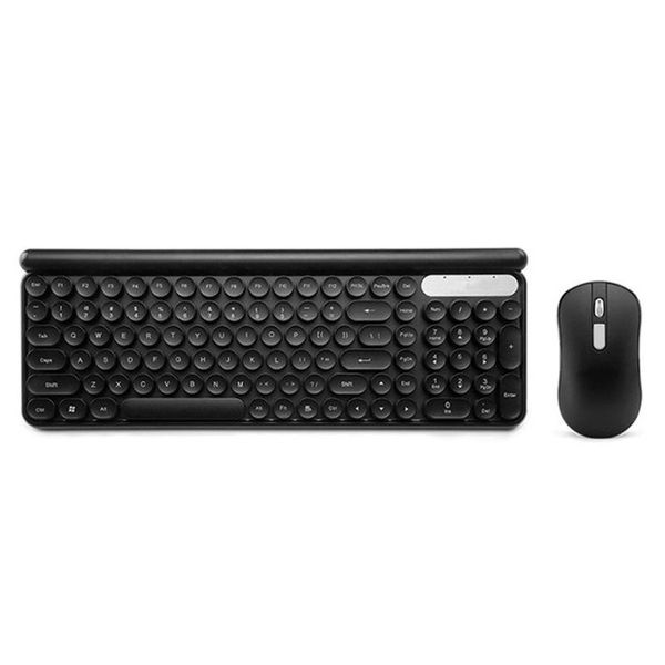 

wireless keyboard and mouse set rechargeable silent computer keypad mouse
