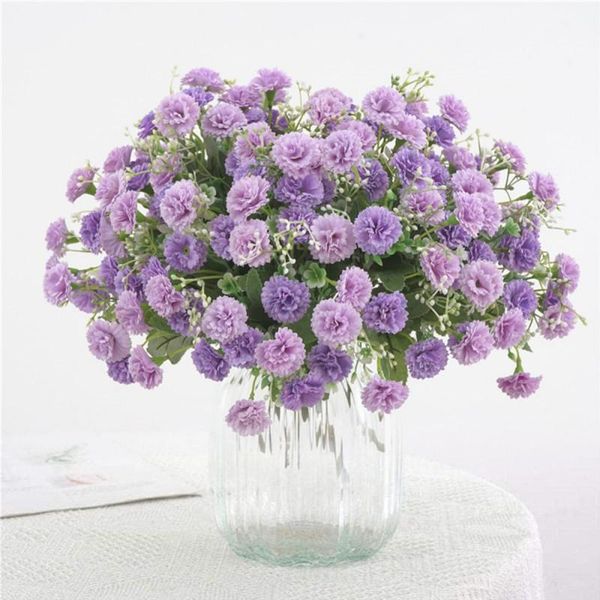 

artificial flowers simulation hydrangea garden small lilac flowers wedding party decoration fake silk home party