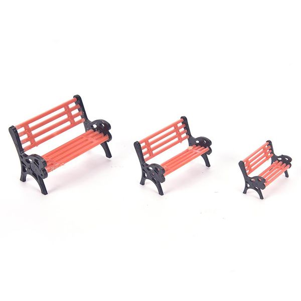 

1pcs modern park benches miniature crafts toys for doll house home decor 3 styles fairy garden miniatures accessories
