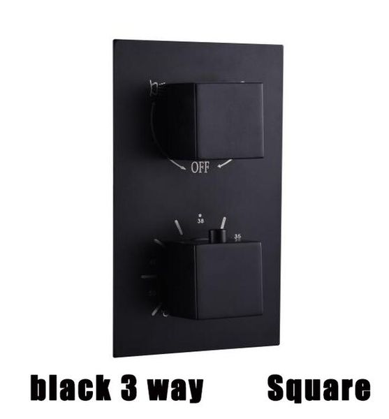 

langyo матовый черный термостатический смеситель для душа смесительный клапан 2 или 3 способа скрынный easy mount box brass скрытый клапан н