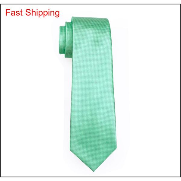 

fast shipping silk tie set classic spring green solid for men hankerchief cufflinks jacquard woven business formal qylnfe homes2007, Black;blue