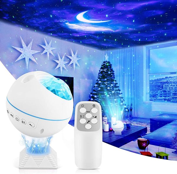 

led laser star sky starry galaxy projector voice control spherical ocean weave night lights rotating moon lamp car roof light