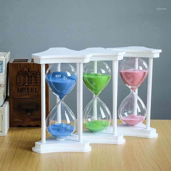 

other clocks & accessories 45/60 minutes wooden three-column hourglass, customizable home el restaurant serving hourglass hourglass1