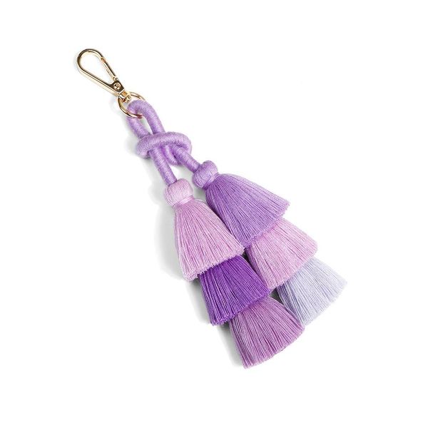 

1pcs bohemia vintage purple tassel fringed women diy jewelry garments bag decorative accessories key chain pendant craft tassels h wmttnr