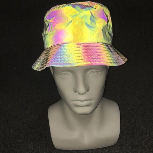 

cloches reflective fisherman hat 2021 brand night running bucket men/women harajuku hip hop hats fishing cap, Blue;gray