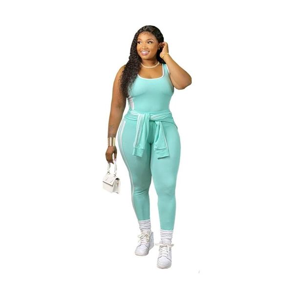 

yoga outfits 3pcs/set sport set female running casual long sleeve jackets slimming tank high waist leggings striped tracksuits, White;red