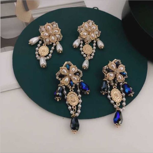 

Sweet super flash full zircon long tassel earrings exaggerated new earrings, Silver