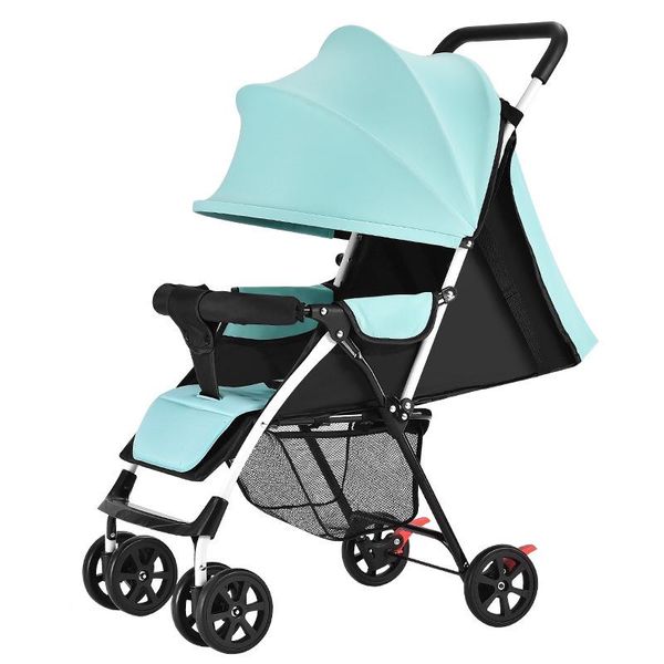 

strollers# 3.5kg lightweight baby stroller 3 in 1 wheelchair portable high landscape reversible pink travel pram