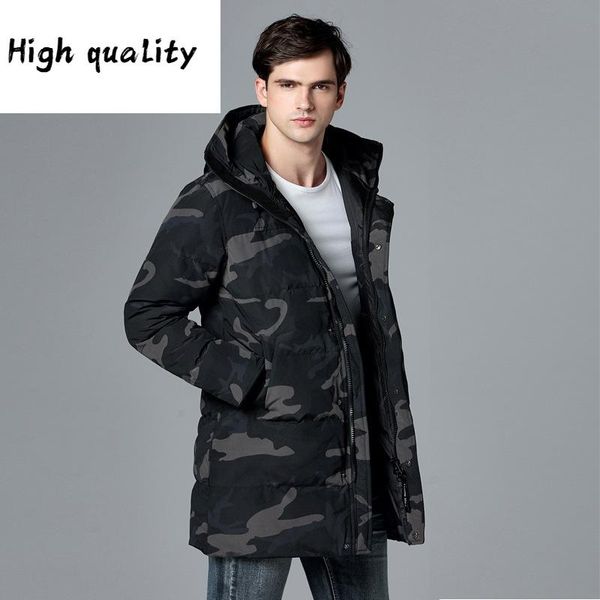 

куртка зимние мужчины камуфляж корейский мужской пуховик длинные пальто мужские одежда куртки мужские парку дудуне homme, Black