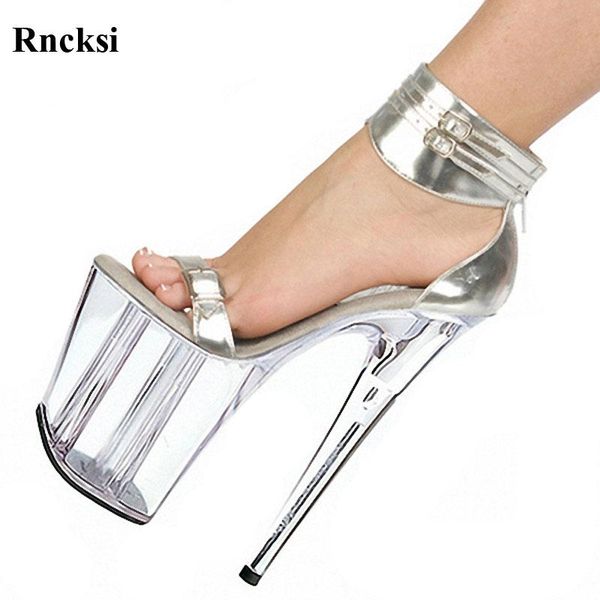 

sandals rncksi fashion women 8 inch platform pole dance night club party black shoes 20cm dress high heels