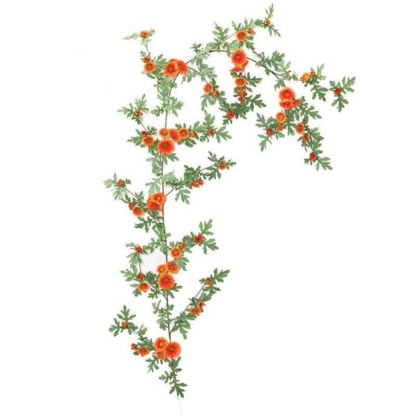 

decorative flowers & wreaths 1.8m daisy flower vine artificial sunflower hanging rattan wedding decoration home living room decor silk wreat