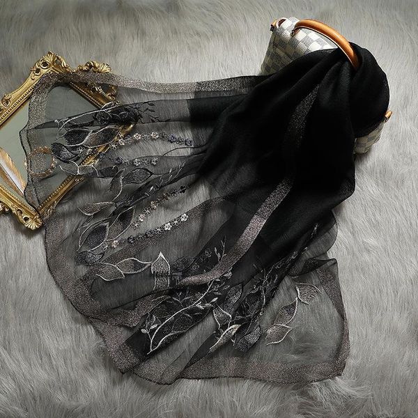 

женщины шелковый шарф зимние шали wirps гладкая шерсть пашмина шарфы для дам теплые цветочные бандана follary stols jlllxz, Blue;gray