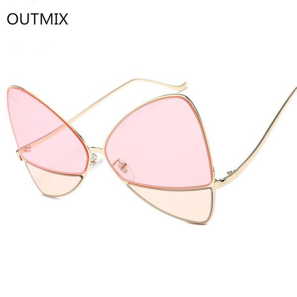 

sunglasses outmix brand designer women's oversized female sun glasses luxury, White;black