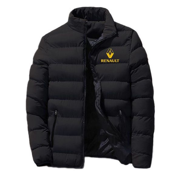 

2020 renault men's fashion trend classic mazda cotton clothing winter snowy day warm jacket europe america style male, Black