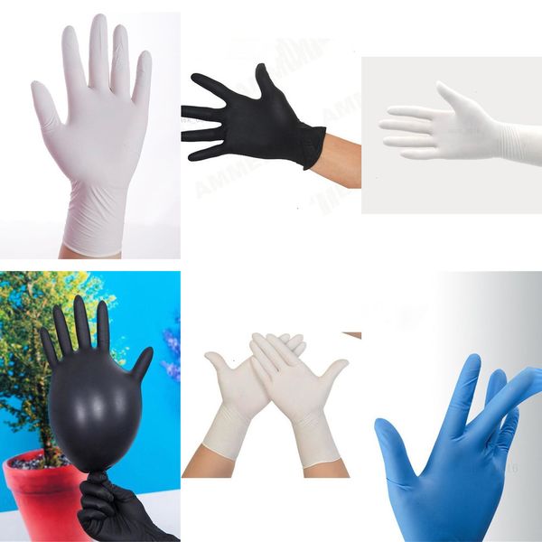 

10pcs nitrile wear original resistance food lot disposable testing household cleaning washing s d9eb